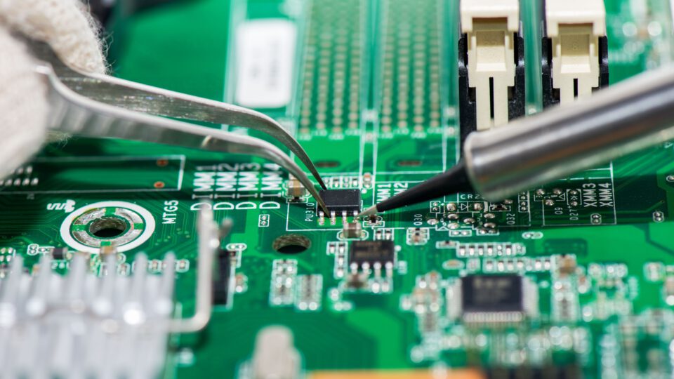 Installing component on PCB board